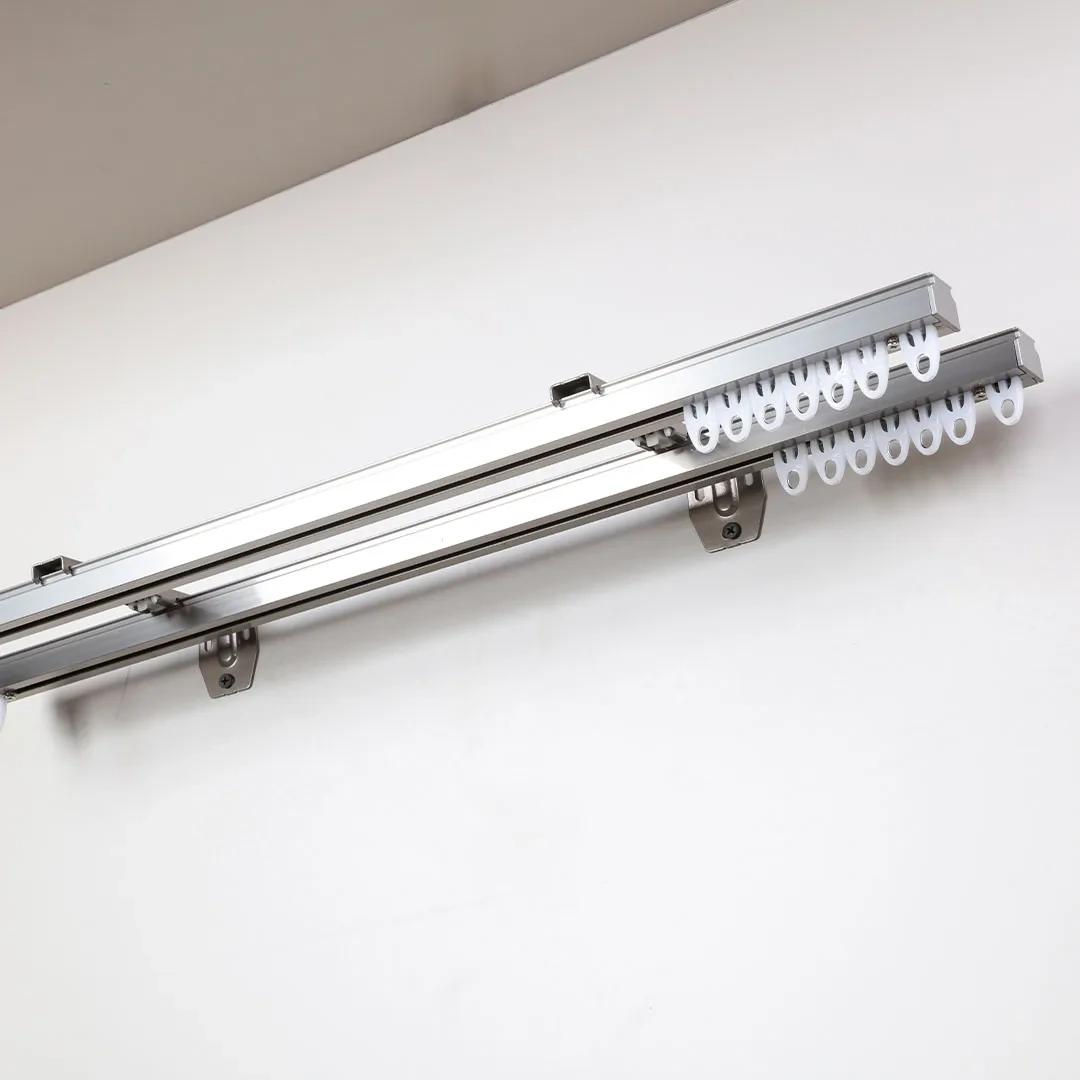 A07 · Installed track with wave curtains