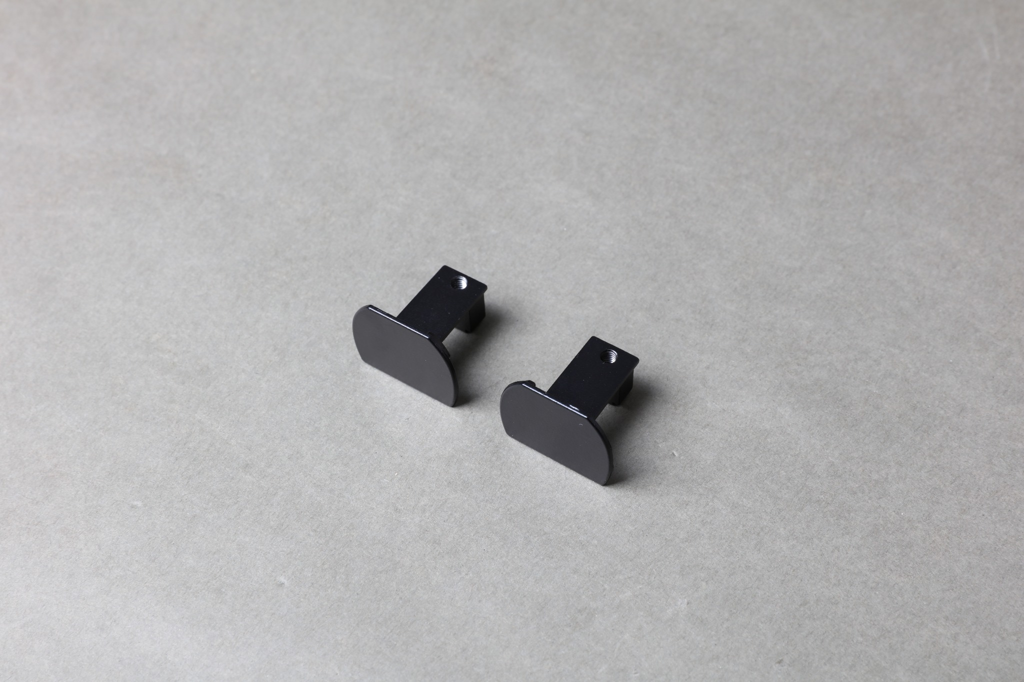 A30 zinc alloy end caps, angled view